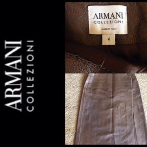 Authentic Armani Leather Skirt