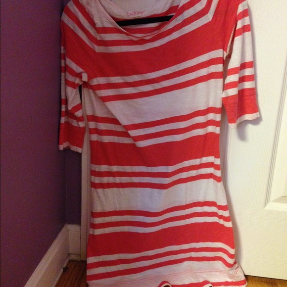 Small Lilly Pulitzer Pink Striped Cassie Dress