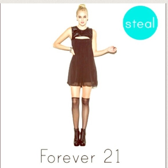 Black Cutout Dress F21 UNIF