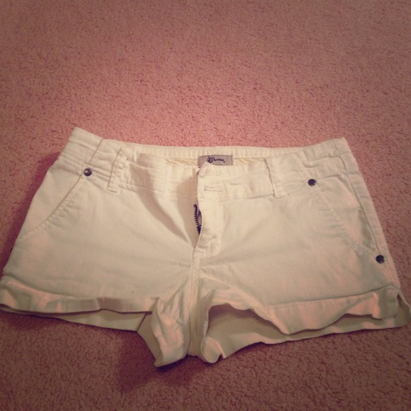 White jean shorts