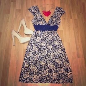 Navy and Cream Floral dress from Forever 21