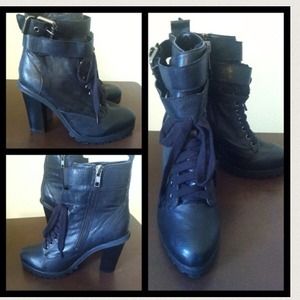 Kelsi dagger rugged boots/biker heel bundle
