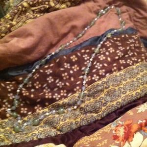 Long beaded turquoise necklace