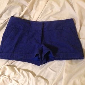 Navy blue lace overlay shorts