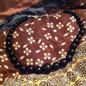Black beaded necklace
