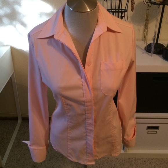 Pink express button down shirt