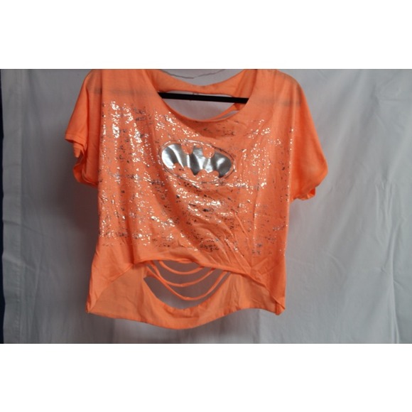 orange batman crop top