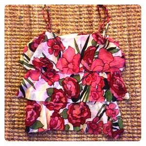 Arden B tiered floral blouse