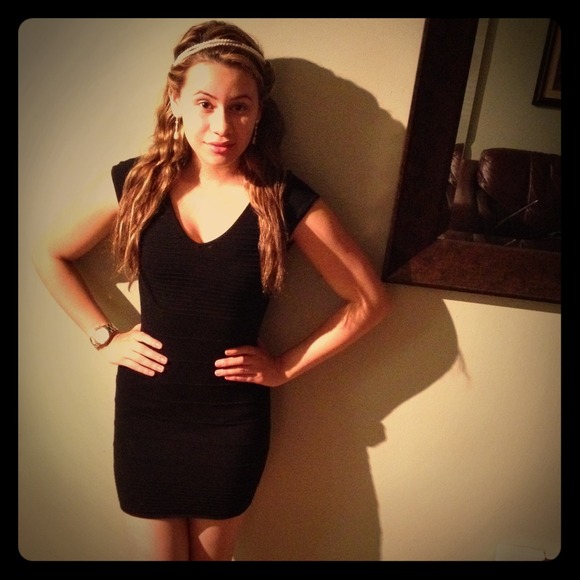 G by Guess black dress.