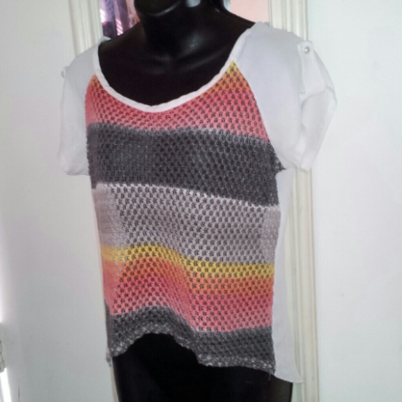 Designer shirt sz small striped front tux back!