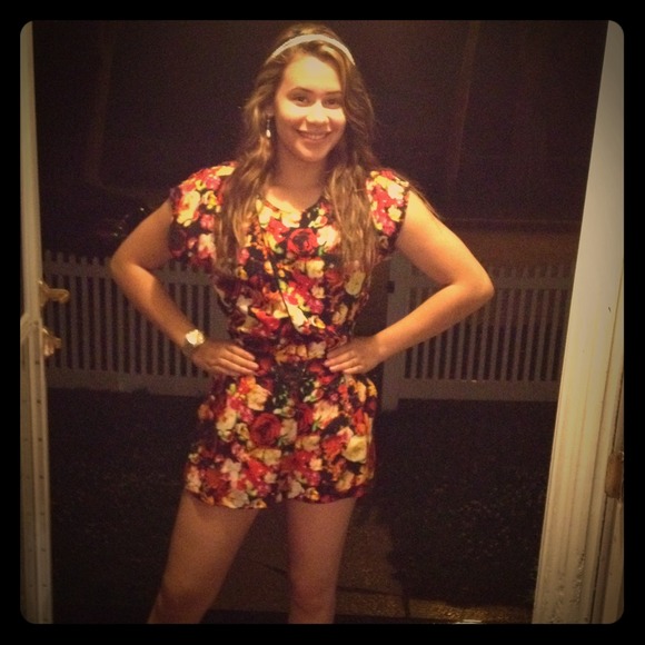 Motel Rocks flower romper. Glamorous
