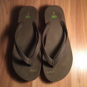 J. Crew brown wedged sandal