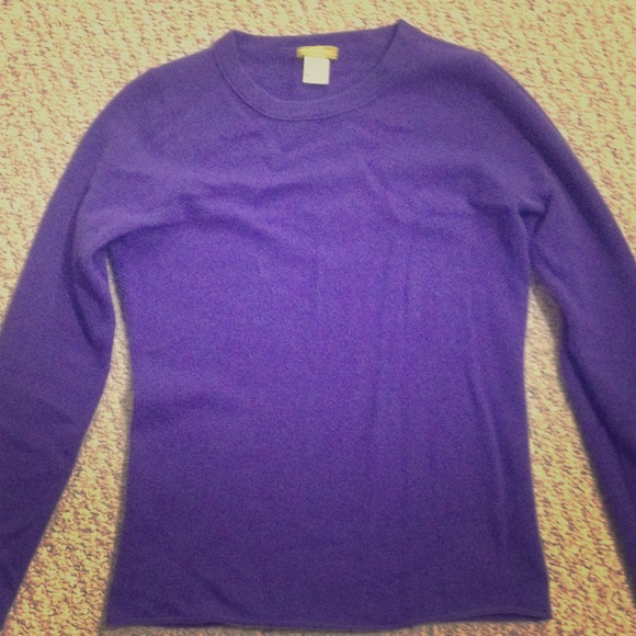J Crew 100% cashmere sweater in light purple