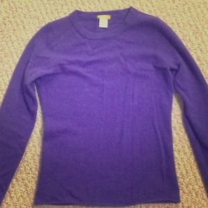 J Crew 100% cashmere sweater in light purple
