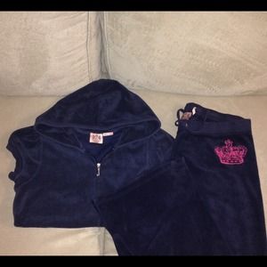 Juicy Couture navy terry track suit