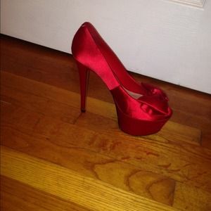 Red Platform Heels