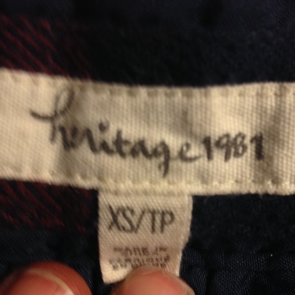 Red and Blue Plaid High Waisted Circle Skirt - Picture 2 of 4