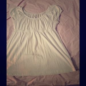 White empire waist top