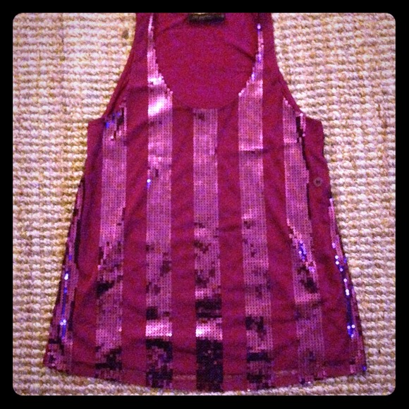 Wine colored sparkly top from The Limited