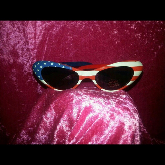 Cats eye patriotic sunglasse - Picture 2 of 2