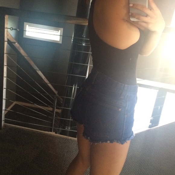 Vintage Distressed Ripped Denim Shorts XS/S - Picture 3 of 4