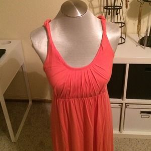 Coral maxi dress