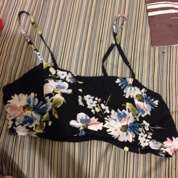 Blue floral bandeau