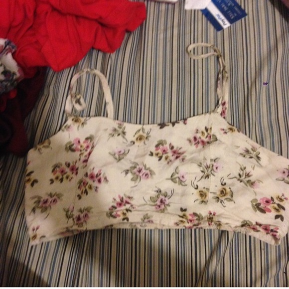 Cream floral bandeau
