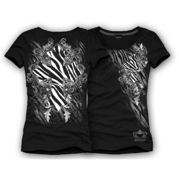 Zebra Cross Bling Tee