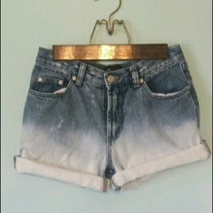 Ombre high waisted shorts
