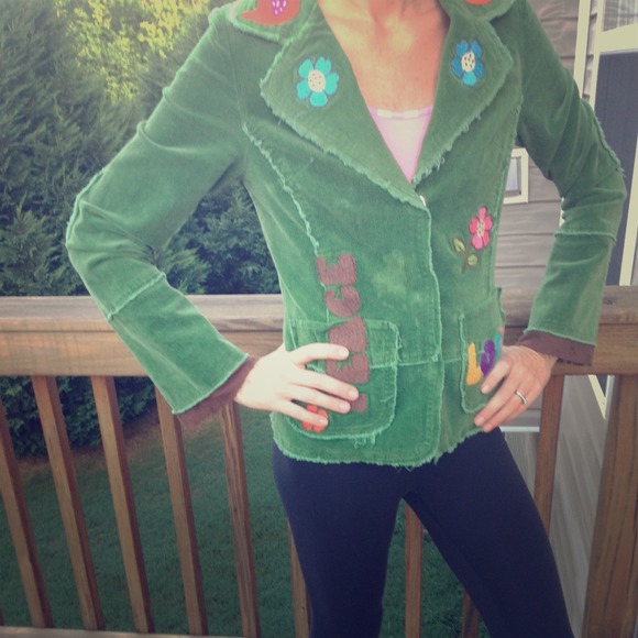 Moon Jackets & Blazers - Green corduroy jacket