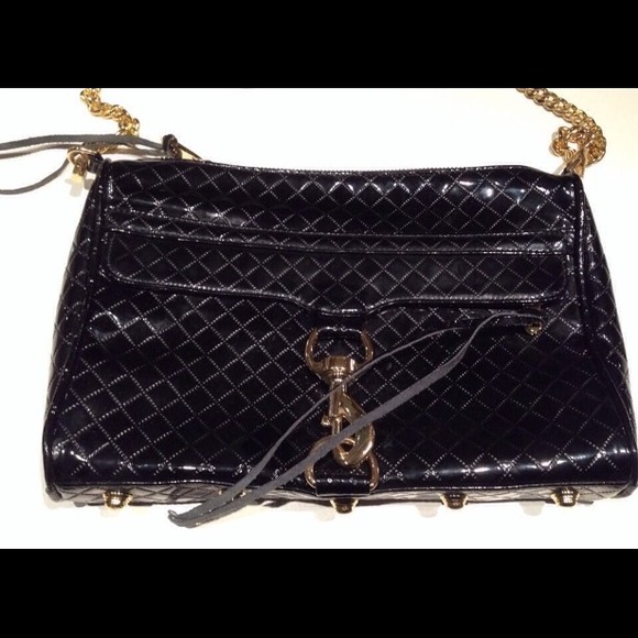 SOLD⚡️Rebecca Minkoff Black Patent Leather Mac Bag