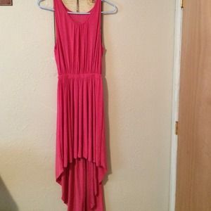 Pink hi low dress