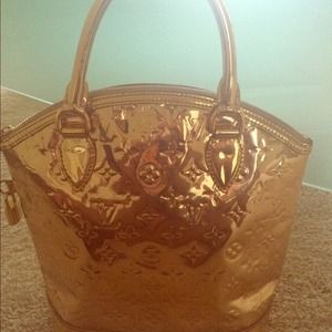 Louis Vuitton gold metallic bag