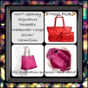 Coach Sig. Packable Large Weekender-Verm/Plume