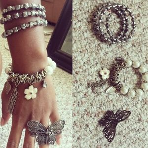 2 bracelets one ring