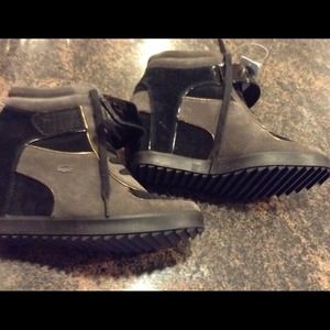 LaCoste black European Sneaker With Wedge Heel