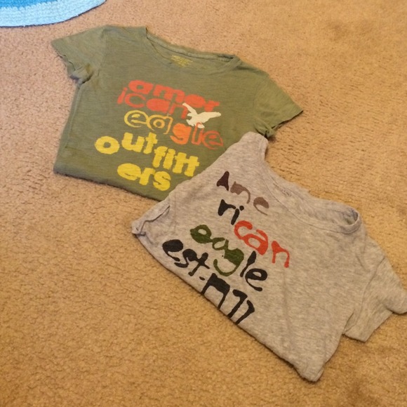 Two American eagle shirts
