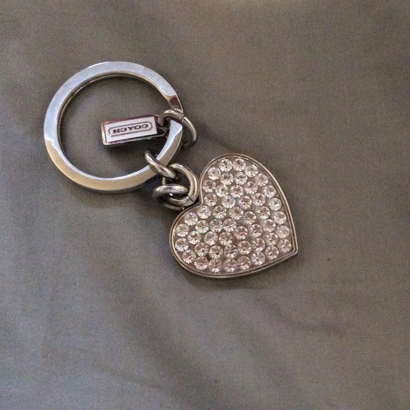 Coach heart key chain