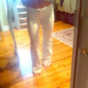 Arden B cream off white velvet pants