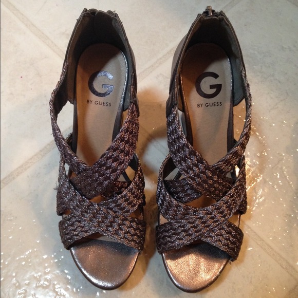 Silver Wedge Sandals