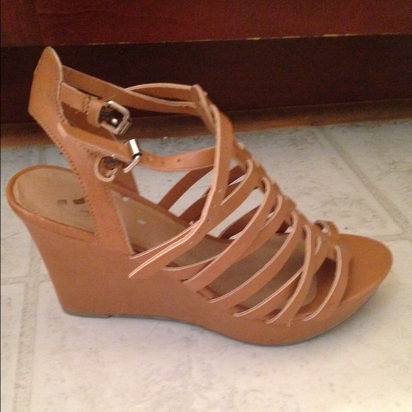 Beige Wedge Sandals