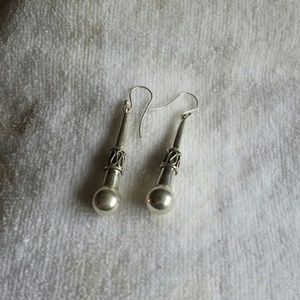 Indian style silver earrings