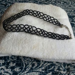 Black choker necklace