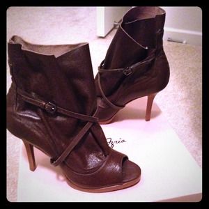 BCBG Max Azria leather heel booties