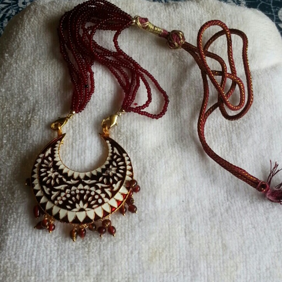 Red indian style necklace