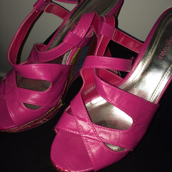 Hot Pink Summer Wedges from Charming Charlie's - Picture 1 of 5