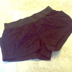 Black lace shorts NWOT!