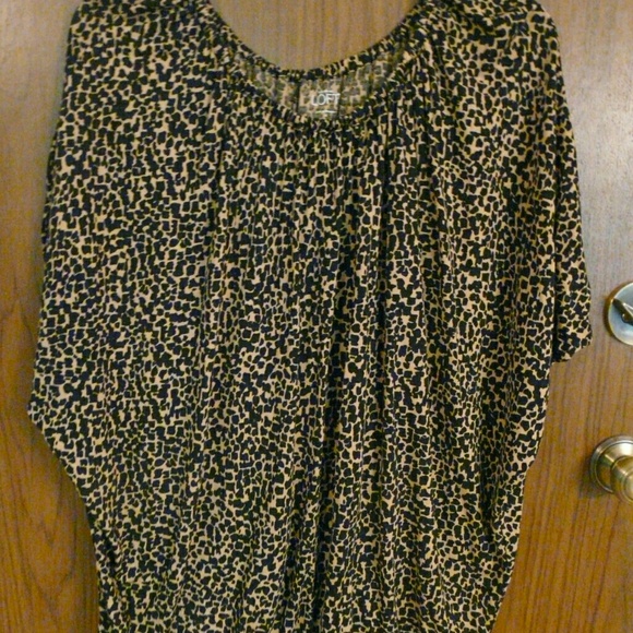 LOFT Leopard/Animal print batwing style blouse