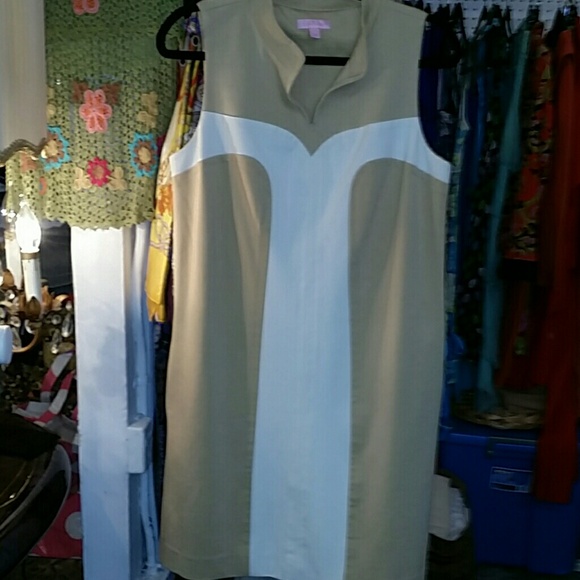 Lilly Pulitzer tan & White dress